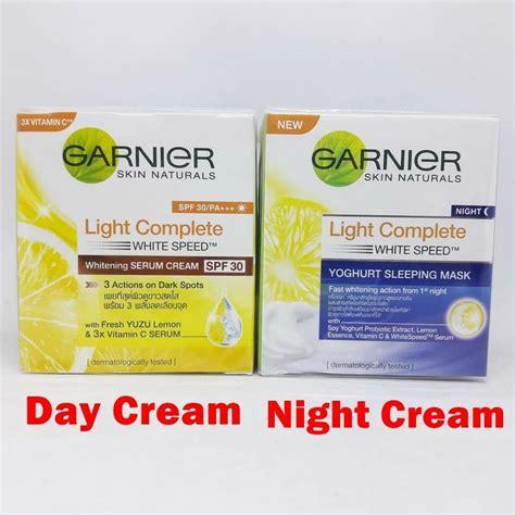 Jual Cream Krim Siang Malam Garnier Light Complete Sakura White