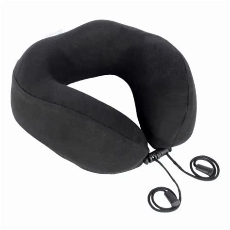 Black Plain Curved Memory Foam Neck Pillow, Shape: Round, Size: 8 X 5 Inch at Rs 1199/piece in ...