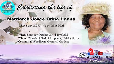 Matriarch Joyce Orina Hanna Funeral Youtube