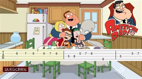 American Dad Theme Bass Tabs Youtube