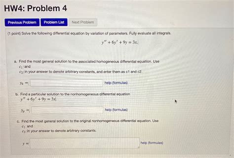 Solved Hw Problem Previous Problem Problem List Next Chegg