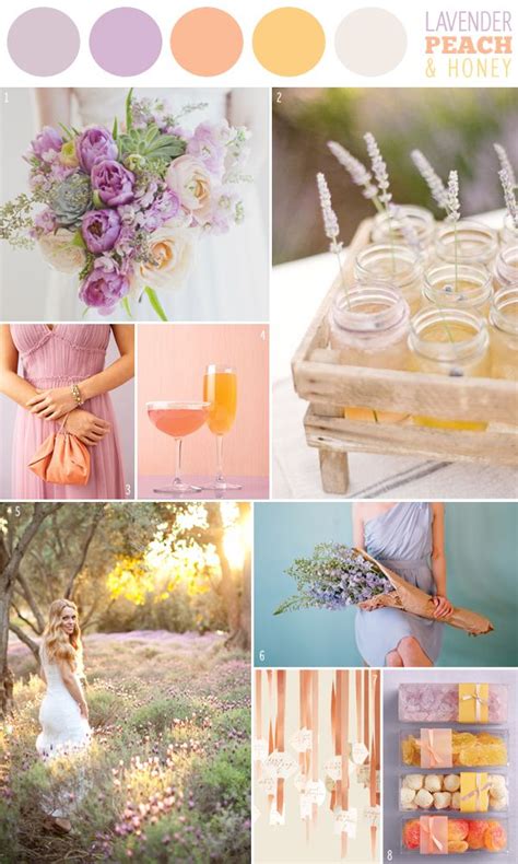 Hey Look Color Inspiration Lavender Peach And Honey Peach Wedding