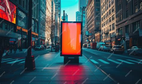 Premium Photo Blank Street Billboard On City Street Mock Up