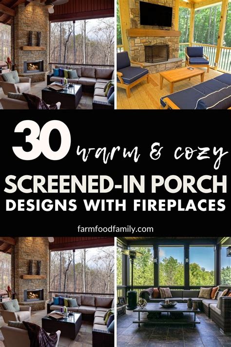 Best Screened In Porch With Fireplace Ideas Designs