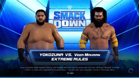 Wwe K Yokozuna Vs Veer Mahaan Extreme Rules Match Youtube