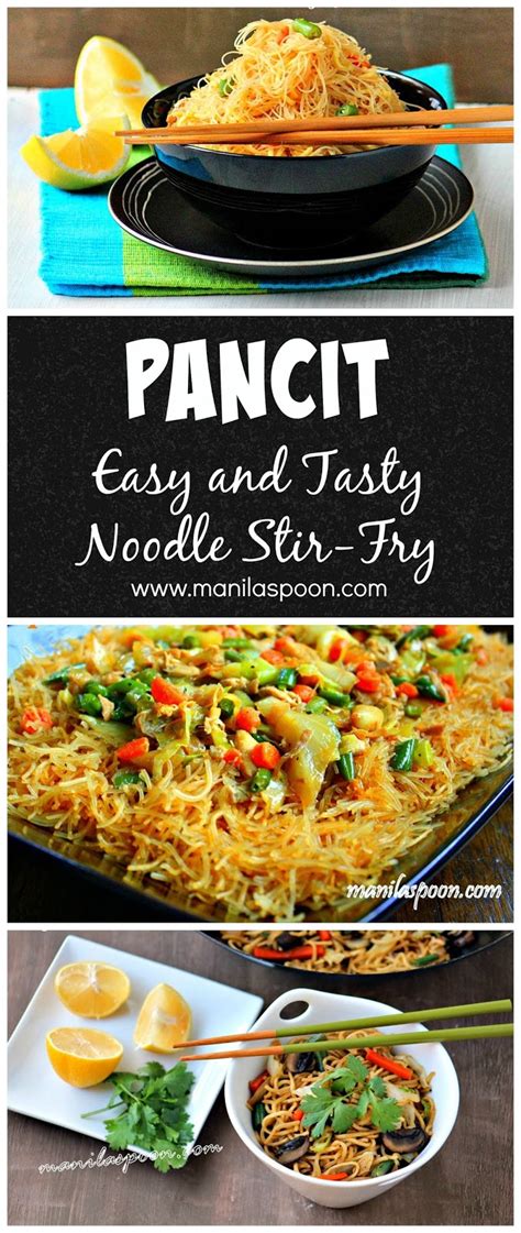 Pancit Pansit Philippine Noodle Dish Manila Spoon