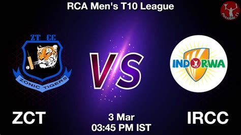 Zct Vs Ircc Dream Team Prediction Fantasy Cricket Tips Mar