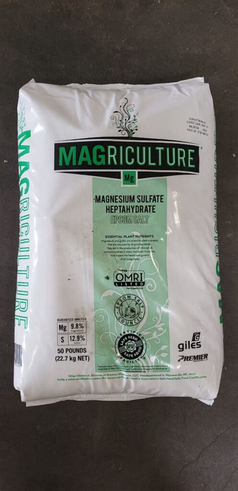 Magriculture Epsom Salt Magnesium Sulfate Heptahydrate