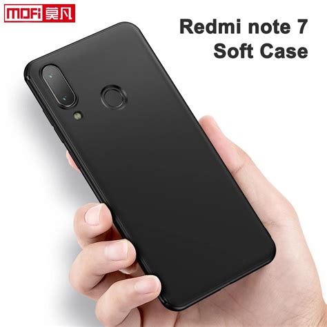 Xiaomi Redmi Note 7 Case Cover Silicone Soft Tpu MOFi Matteblack Back