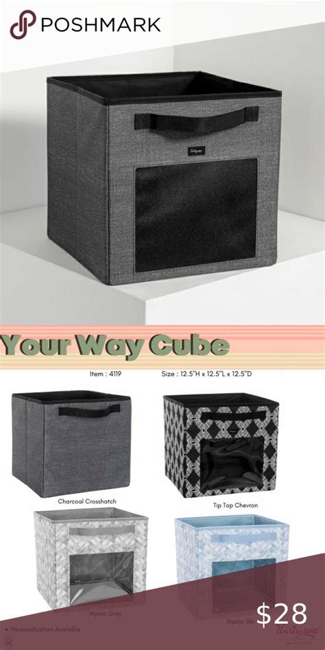 Thirty One Your Way Cube Charcoal Crosshatch