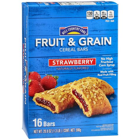 Hill Country Fare Fruit And Grain Cereal Bars Strawberry Shop Granola