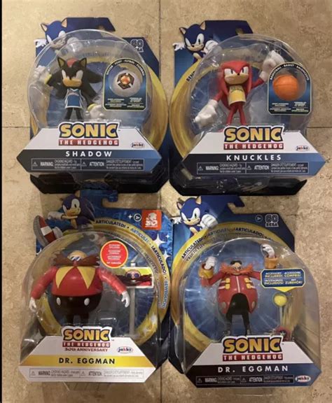 Jakks Pacific Sonic Action Figures Lot Doctor Eggman Mecha Silver Tails