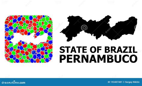 Agujero De Mosaico Y Mapa S Lido Del Estado De Pernambuco Ilustraci N