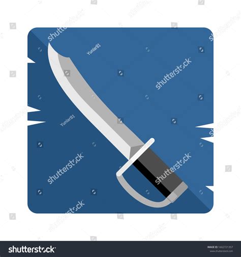 Simple Illustration Cutlass Sword Vector Icon Vector De Stock Libre