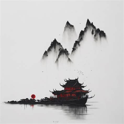 Ai Chinese Minimalist Painting Art Painting By Ibrahim Taluckder