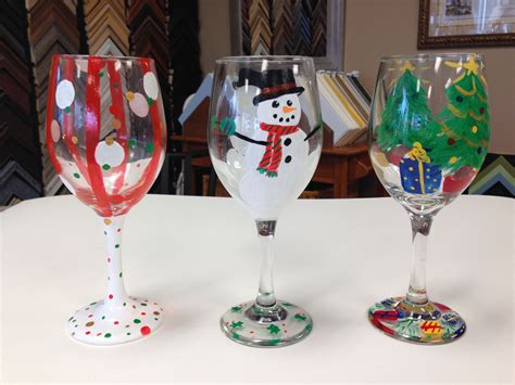 Christmas wine glasses - $20.00 each Christmas Wine Glasses, Original ...