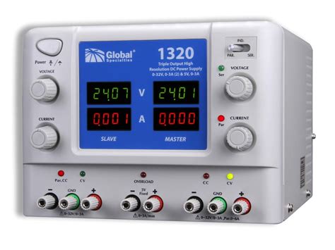 Global Specialties Triple Output High Resolution Dc Power Supply