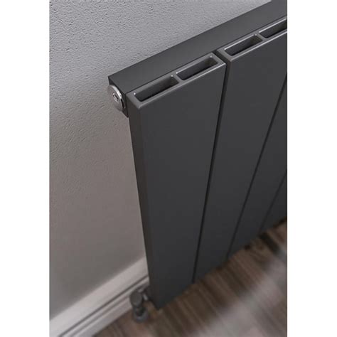 Eastbrook Rosano Matt Anthracite Vertical Aluminium Radiator Mm X