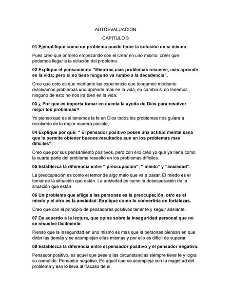 Autoevaluacion Capitulo Autoevaluacion Capitulo Ejemplifique