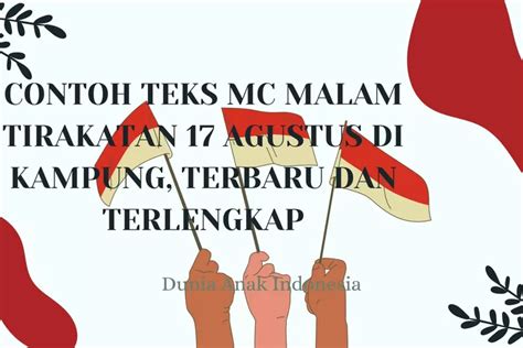 Contoh Teks Mc Malam Tirakatan 17 Agustus Di Kampung Terbaru Dan Terlengkap Dunia Anak