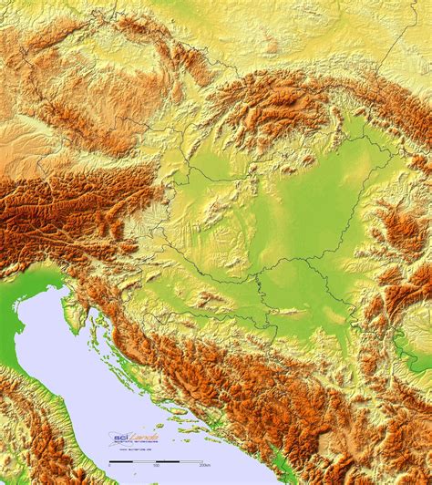 Topographic hillshade map of the Pannonian Basin [1849×2078] : MapPorn