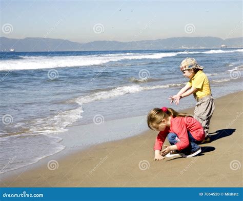 Kids Are Playing With Sand Stock Photo Image Of Waiting 7064520