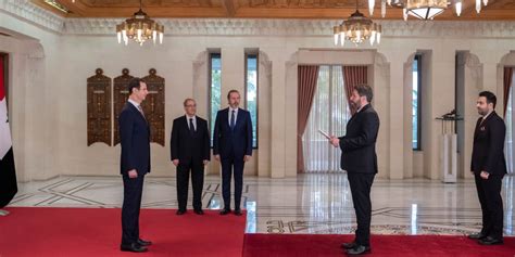 President Al Assad Accepts Credentials Of New Abkhaz And Mauritanian Ambassadors Syrian Times