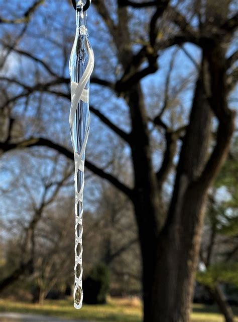 Set Of Elegant Hand Blown Glass Icicles Ornaments Etsy