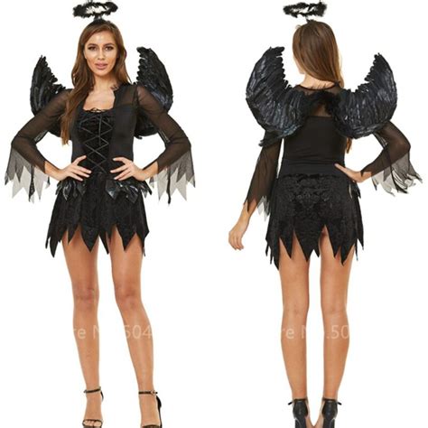 Womens Evil Witch Bride Costume Dress For Halloween Carnival Parties ...