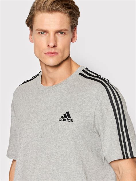 Adidas T Shirt Essentials Gl3735 Grau Regular Fit Modivo De