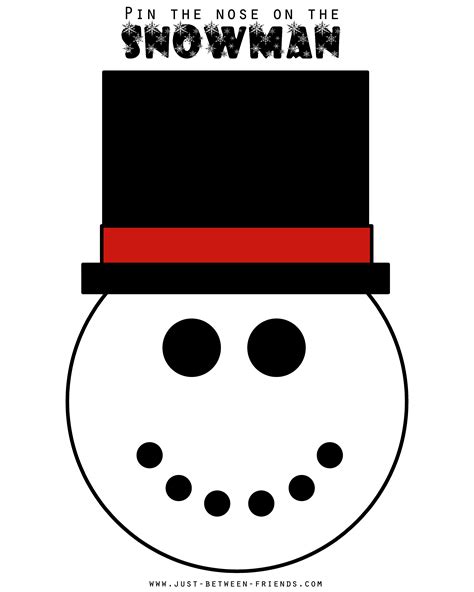 Snowman Nose Printable