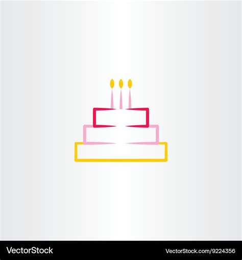 Birthday cake symbol icon design element Vector Image