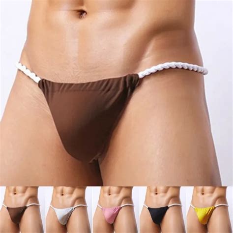 SEXY UOMO ULTRA SOTTILE Slip Tanga Vita Bassa Bikini Perizoma Intimo