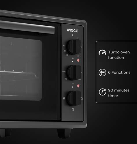 WIGGO WMO E456 B VRIJSTAANDE OVEN 45L ZWART Ovitshop Nl