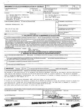 Fillable Online Pbadupws Nrc Modification No To Delivery Order No