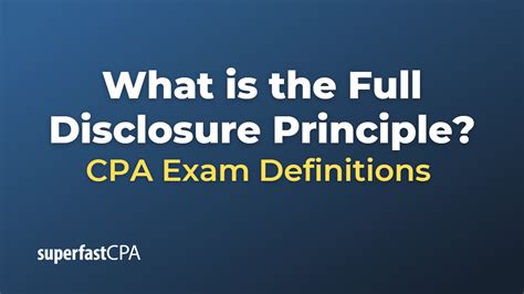 What Is The Full Disclosure Principle