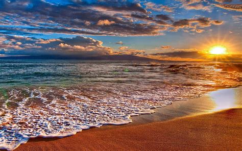 Beach Sunset Beach Cool Ocean Nature Sunset Fun Hd Wallpaper Peakpx