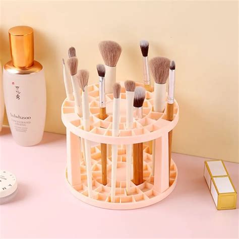 Подставка для кистей для макияжа, портативный пластиковый держатель для ...