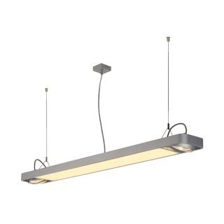 AIXLIGHT R2 OFFICE LED LONG Pendelleuchte Silbergrau LED 2xES111