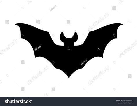 Black Bat Fly High Black Color Stock Vector Royalty Free 2059583462