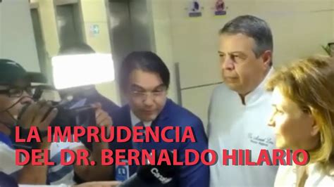 La Imprudencia Del Director Del Hospital Cabral Y B Ez Dr Bernardo