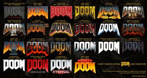 All Official Doom Logos Throughout The Years Image Work Made By