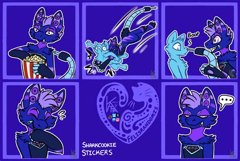 SharkCookie Stickers 3 By Felisrandomis On Itaku