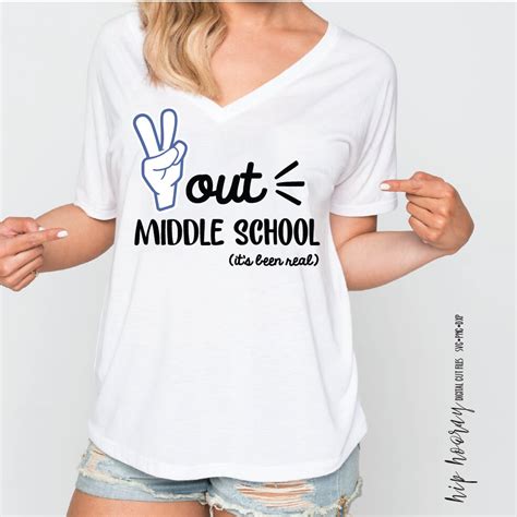 Peace Out Middle School Svg Junior High Svg Out Summer Teacher Etsy