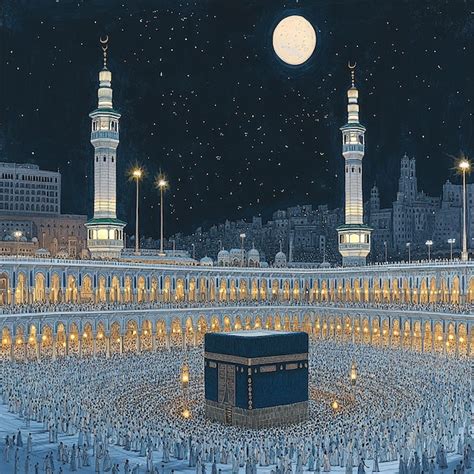 Kaaba at Night | Premium AI-generated image