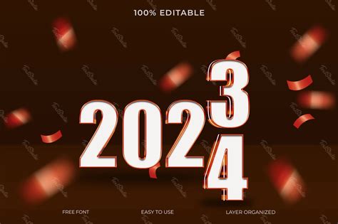 New Year Party D Text Effect Fichier Psd Photoshop Premium