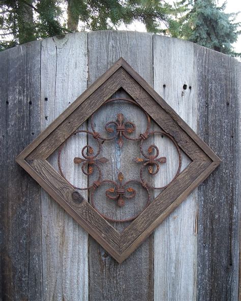 Country Chic Wall Decor Rustic Framed Steel Wall Decor For Garden Or