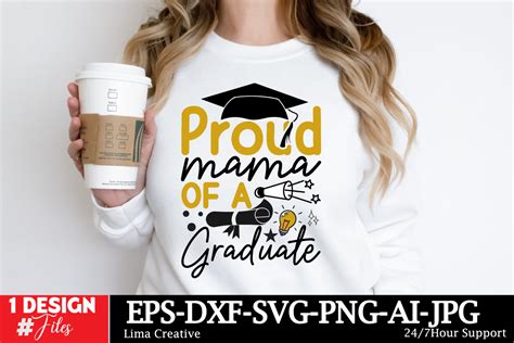 Proud Mama Of A Graduate T Shirt Design Graduation T Shirt Design Proud Graduate 2024 Svg Png