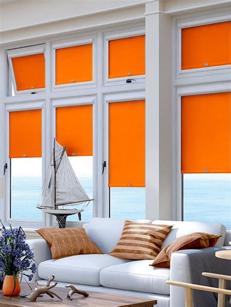 Blackout Action Orange Perfect Fit Roller Blind