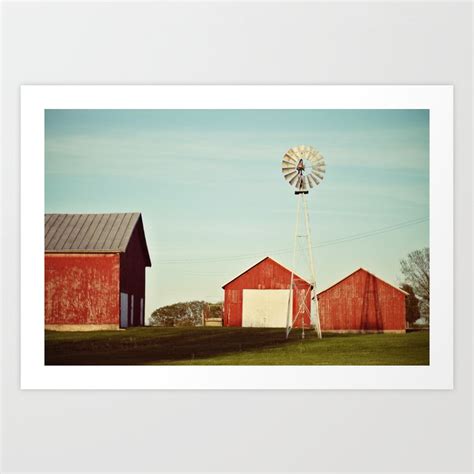 The Red Barn Art Print By Beverly Lefevre Society6